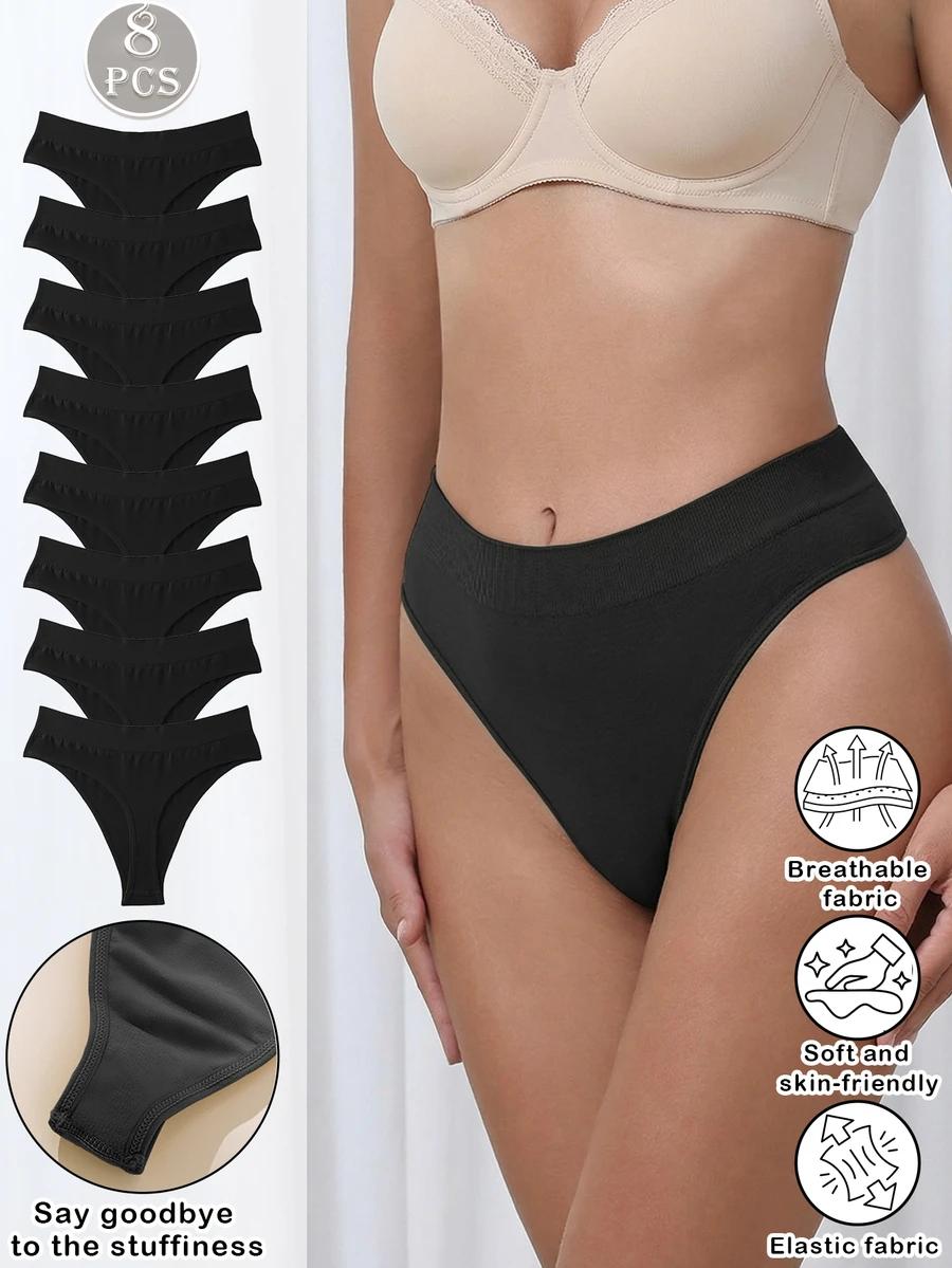 czarne majtki 8-pack