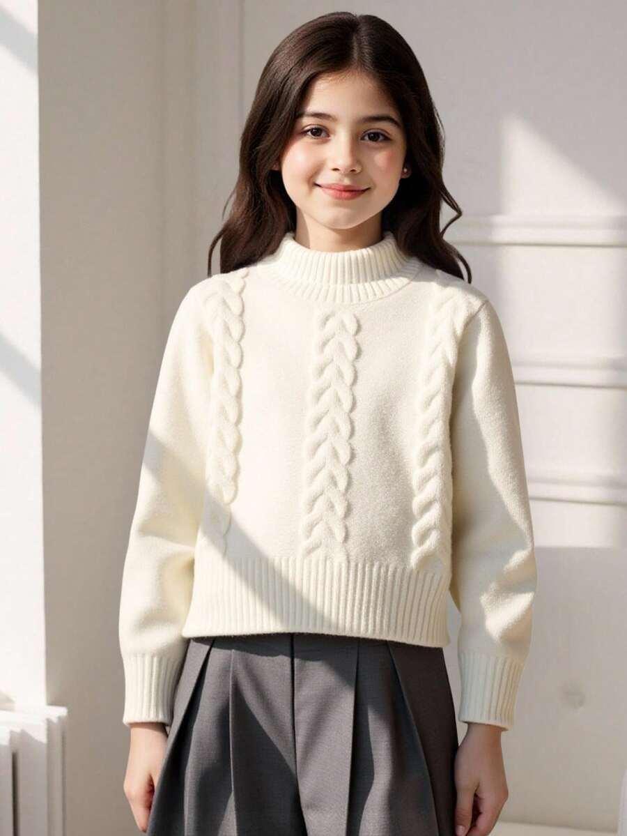 BIAŁY SWETER DŁUGI RĘKAW