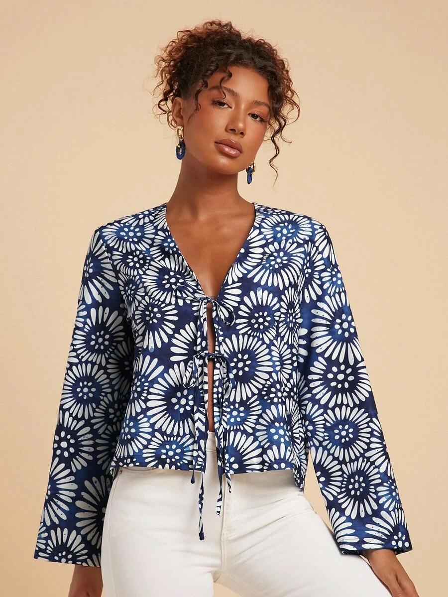 BLUZKA DAMSKA OVERSIZE DEKOLT V