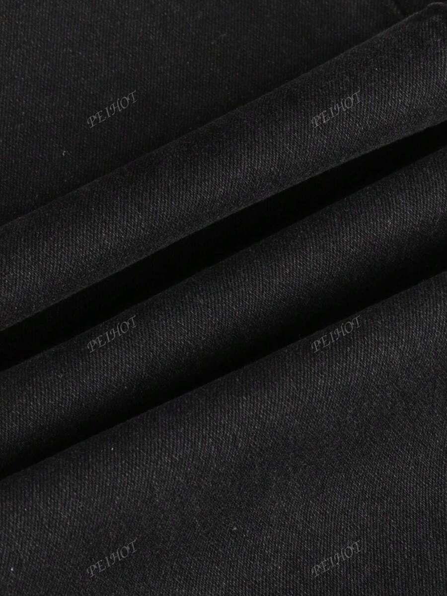 CZARNE SPODNIE JEANS