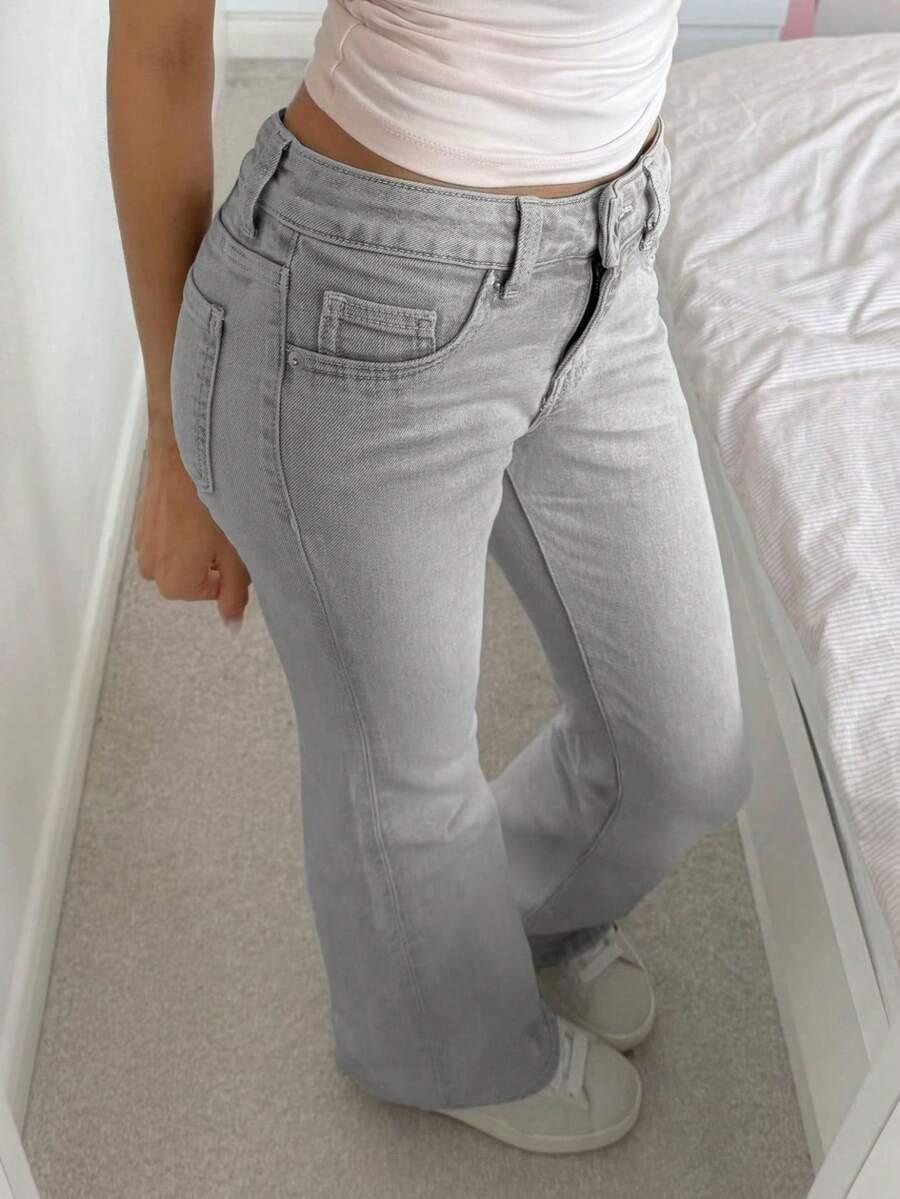 SZARE SPODNIE JEANS