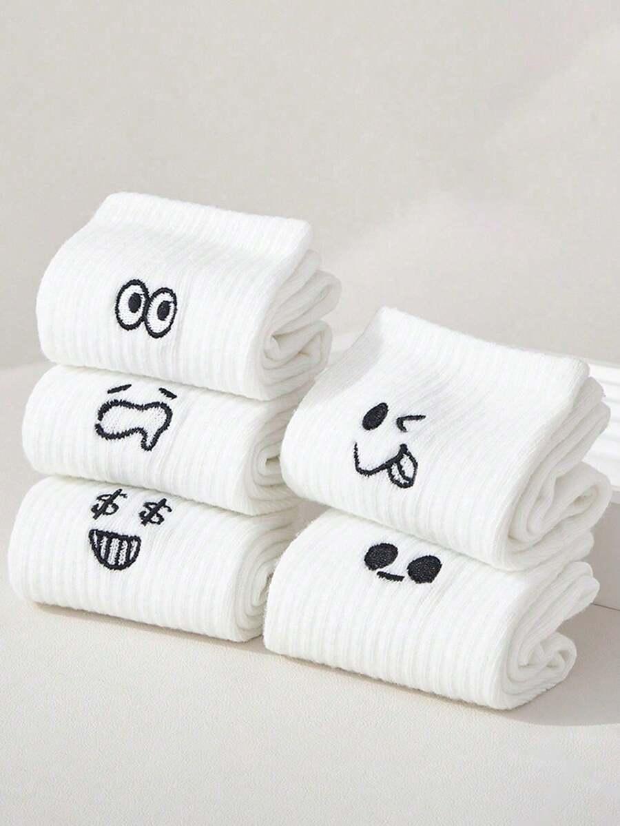 białe skarpety 5-pack