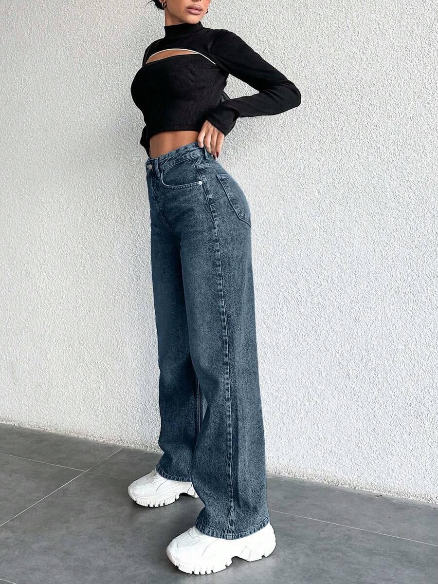 NIEBIESKIE SPODNIE JEANS