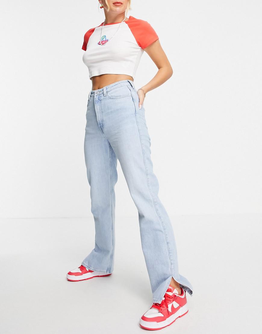 NIEBIESKIE SPODNIE JEANS ROZCIĘCIA