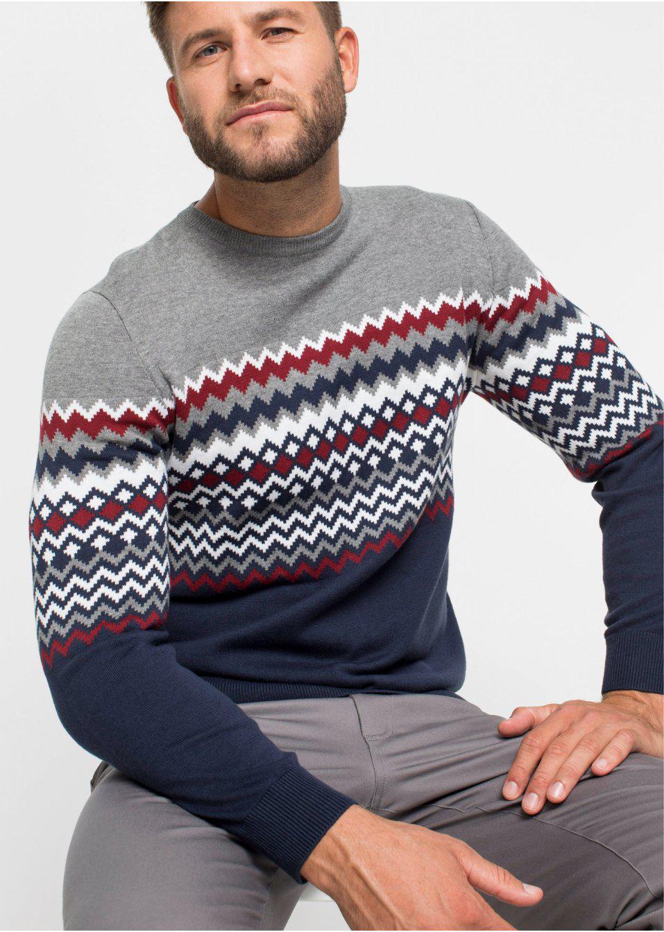 SWETER MĘSKI w norewski WZÓR