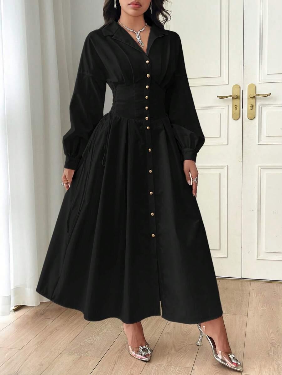 czarna maxi sukienka 