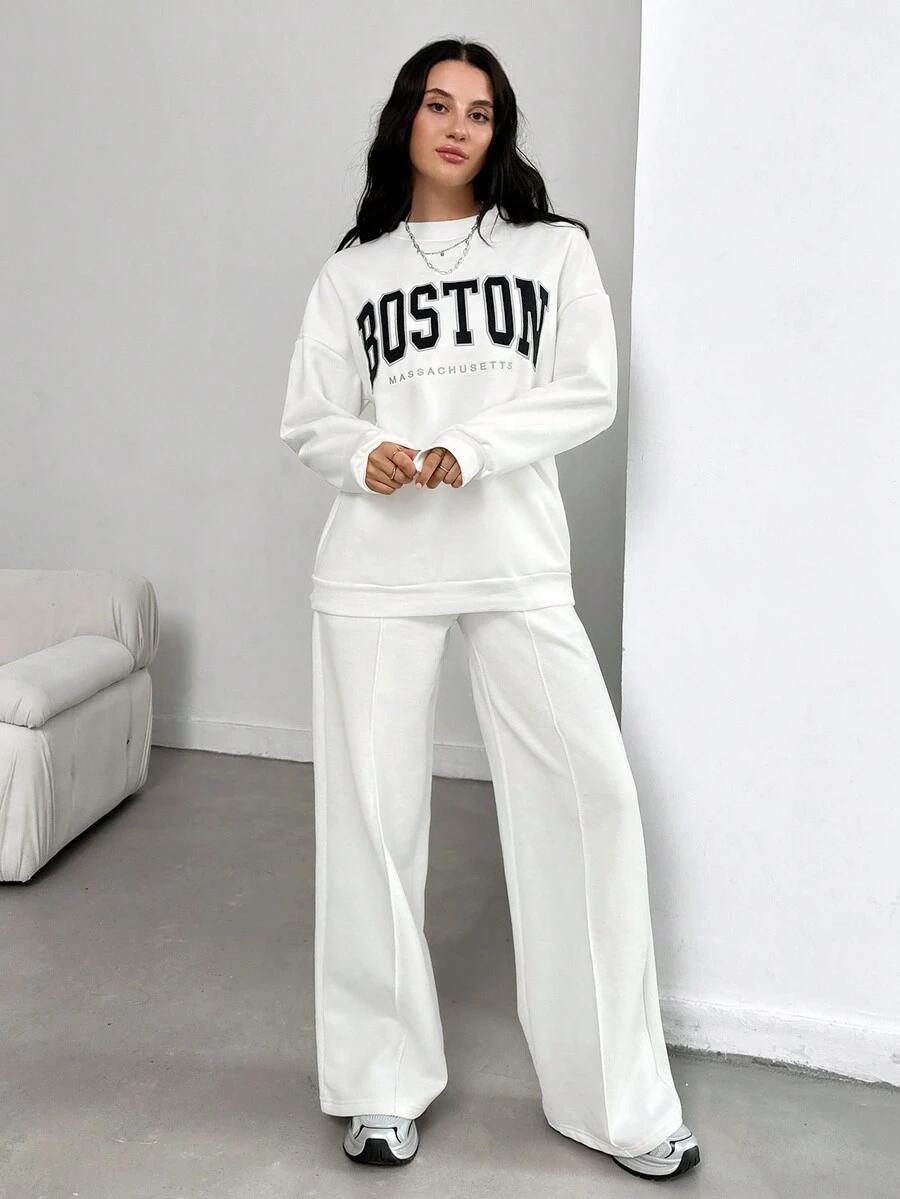 BLUZA SPODNIE KOMPLET DRESOWY 