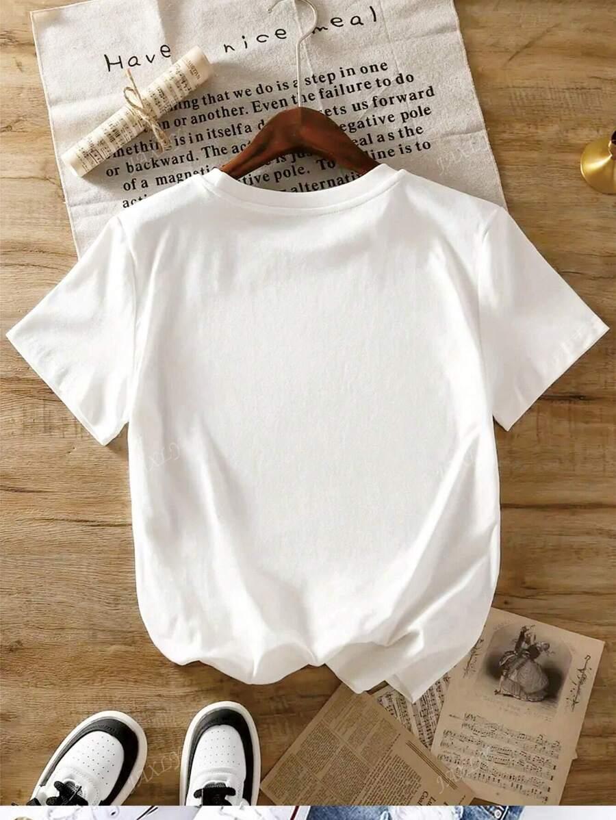 BIAŁY T-SHIRT PRINT