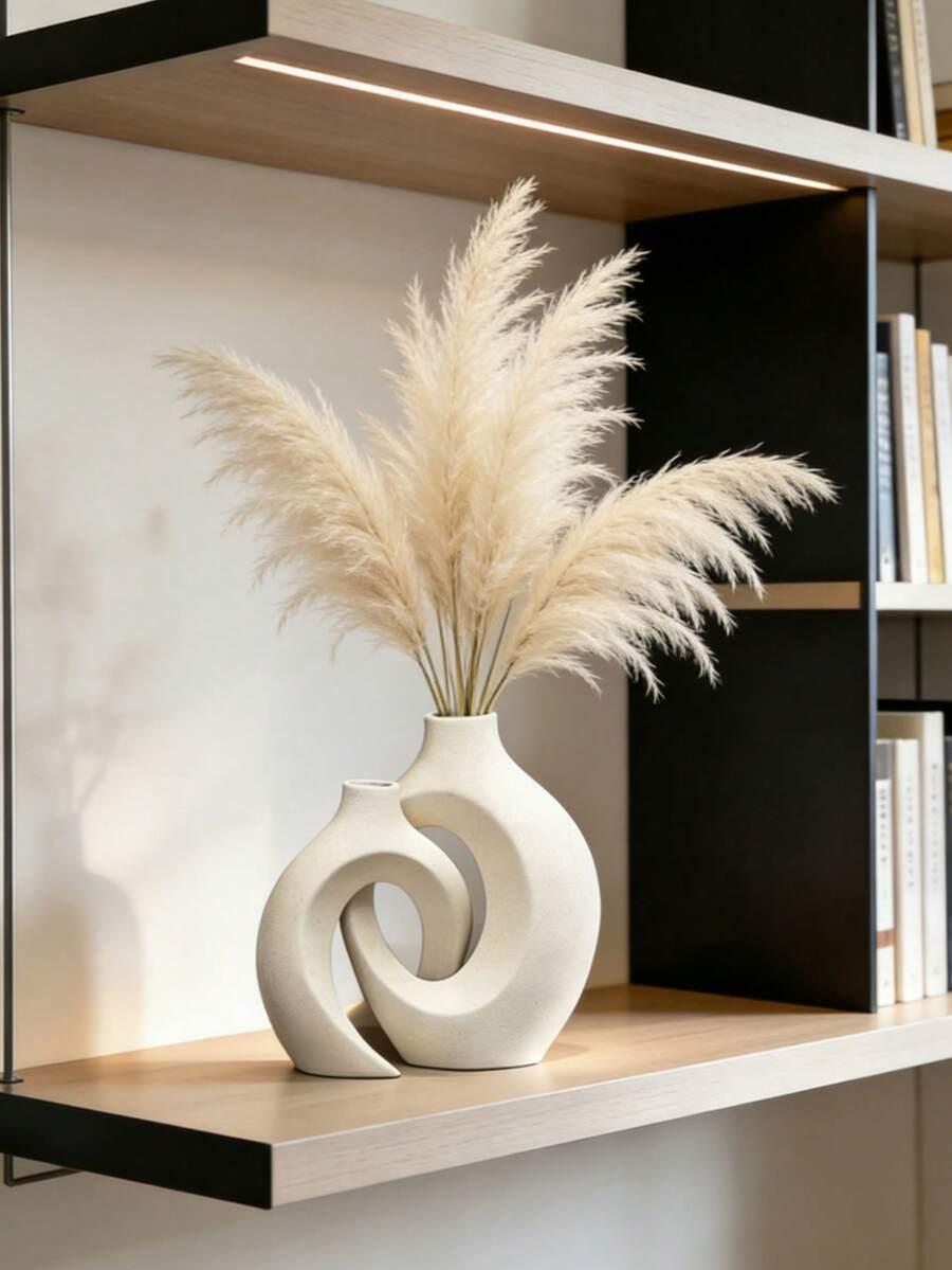 BIAŁY WAZON DEKORACYJNY