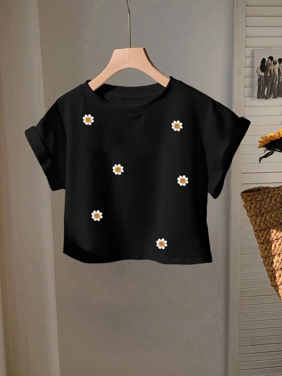 T-SHIRT DAMSKI OKRĄGŁY DEKOLT 