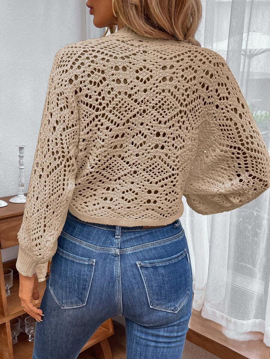 BEŻOWY SWETER WIĄZANIE