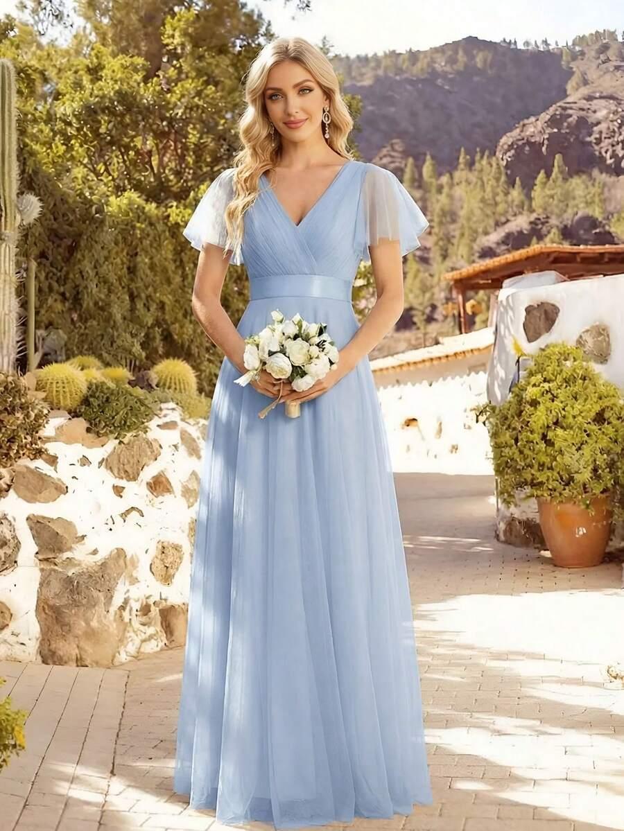 niebieska maxi sukienka