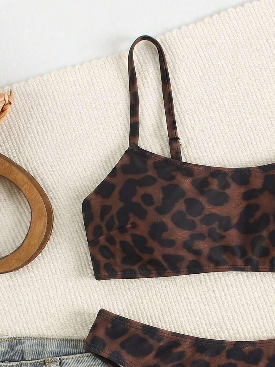 DWUCZĘŚCIOWY STRÓJ KĄPIELOWY ANIMAL PRINT