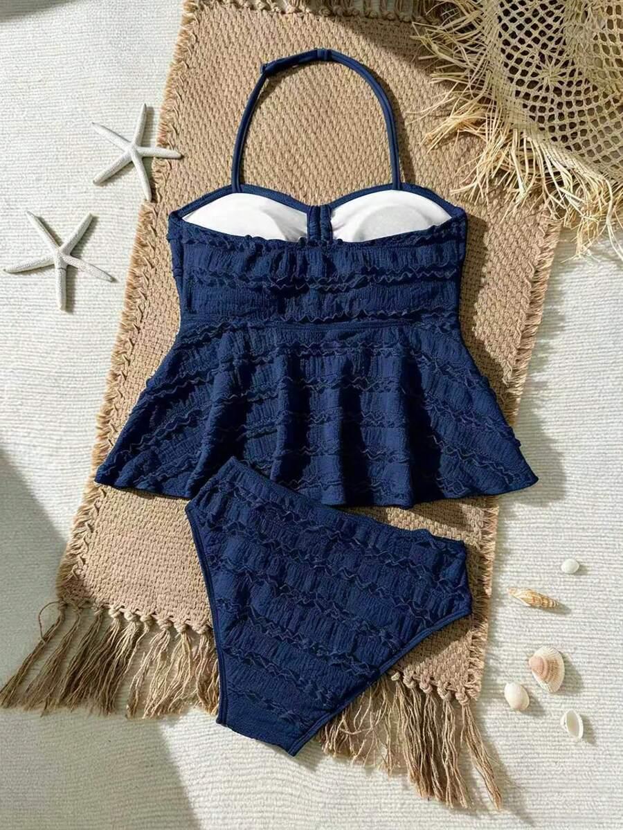 KOMPLET TANKINI Z FALBANAMI
