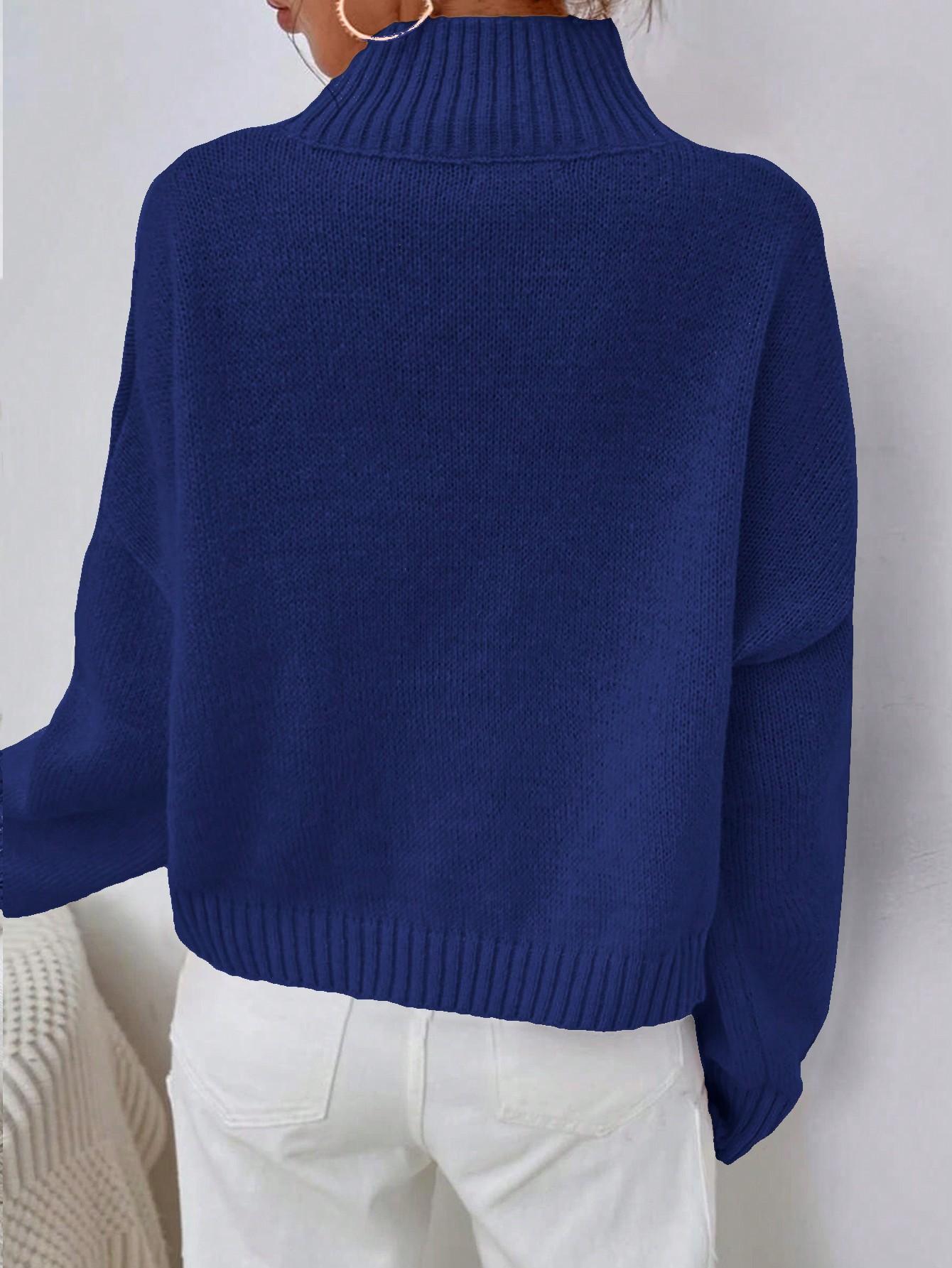 KLASYCZNY NIEBIESKI SWETER 