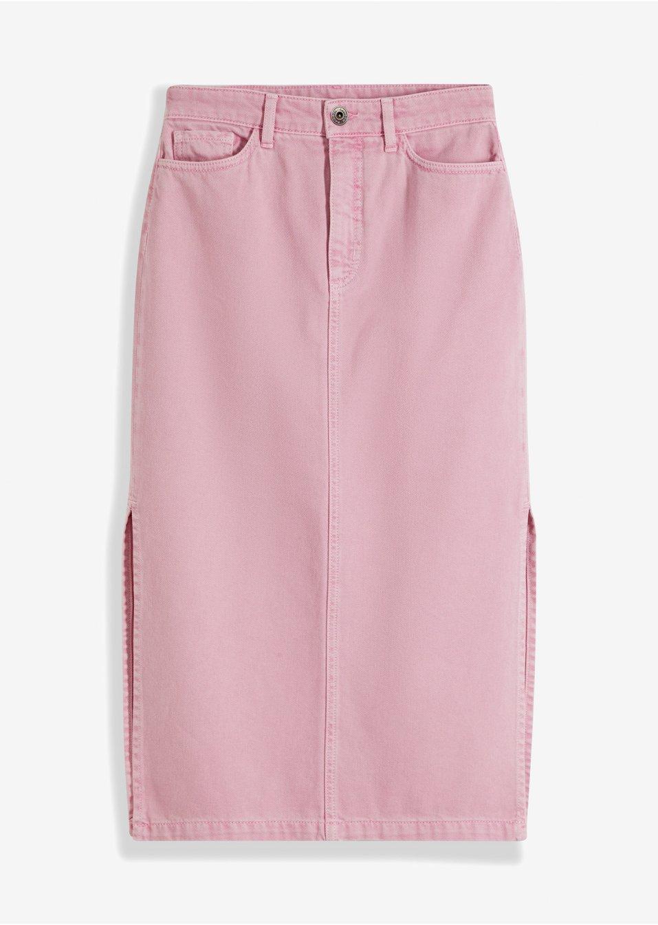 RÓŻOWA SPÓDNICA JEANS