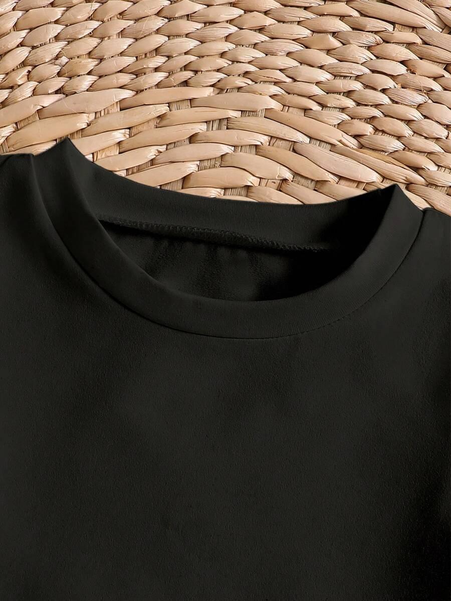 czarny t-shirt nadruk