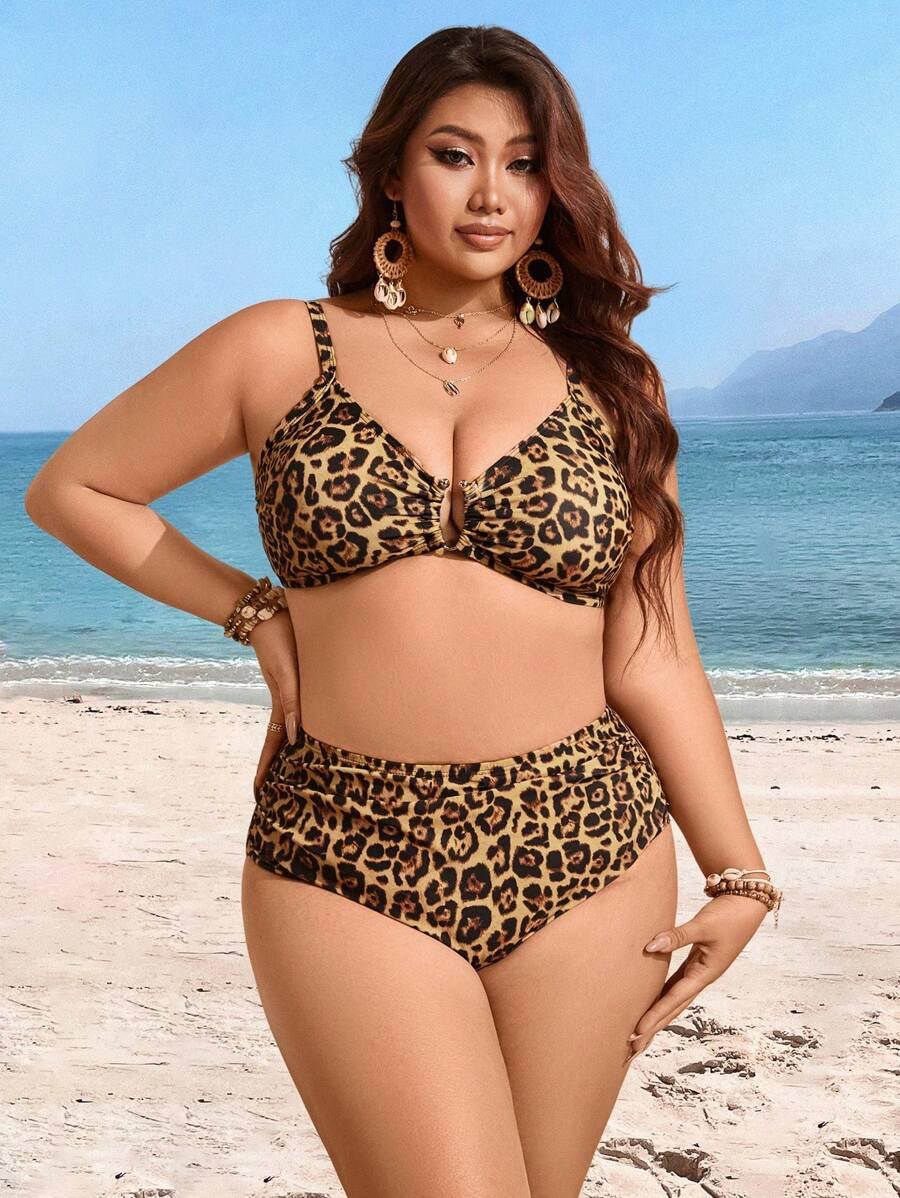 DWUCZĘŚCIOWY STRÓJ KĄPIELOWY ANIMAL PRINT