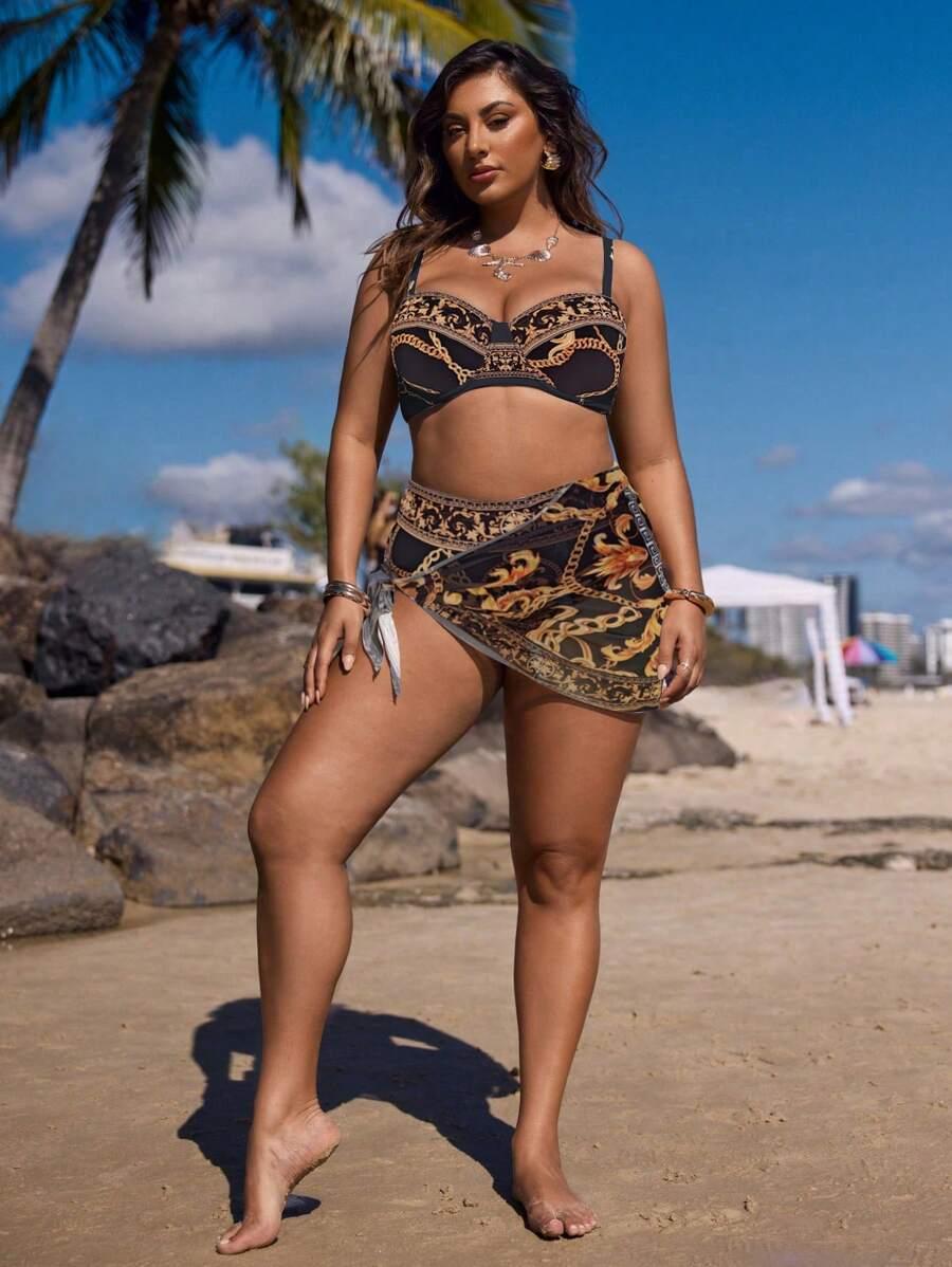 dół od bikini spódnica komplet