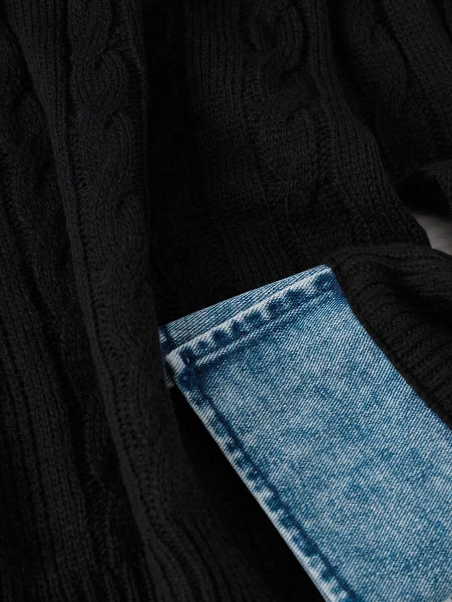 sweter łączenie kołnierzyk