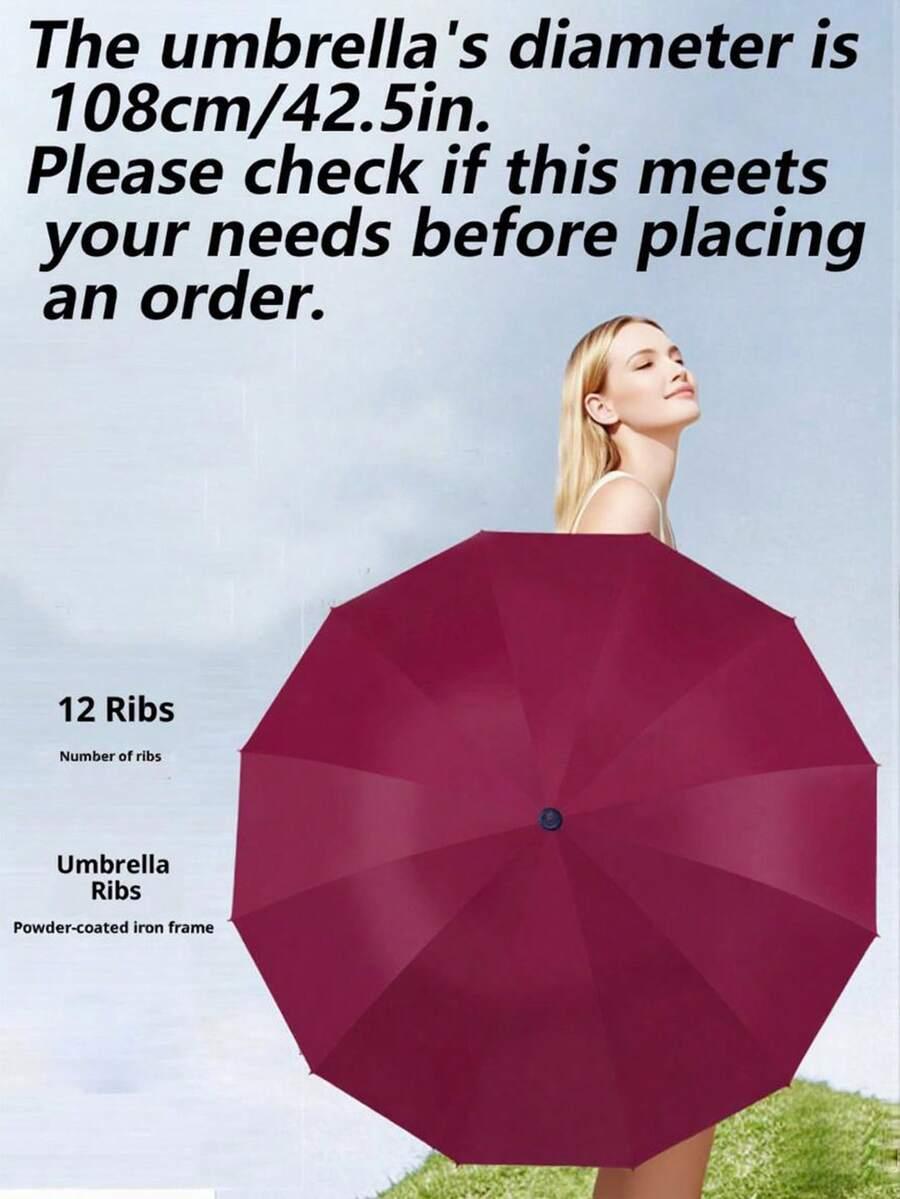 bordowy parasol przeciwdeszczowy