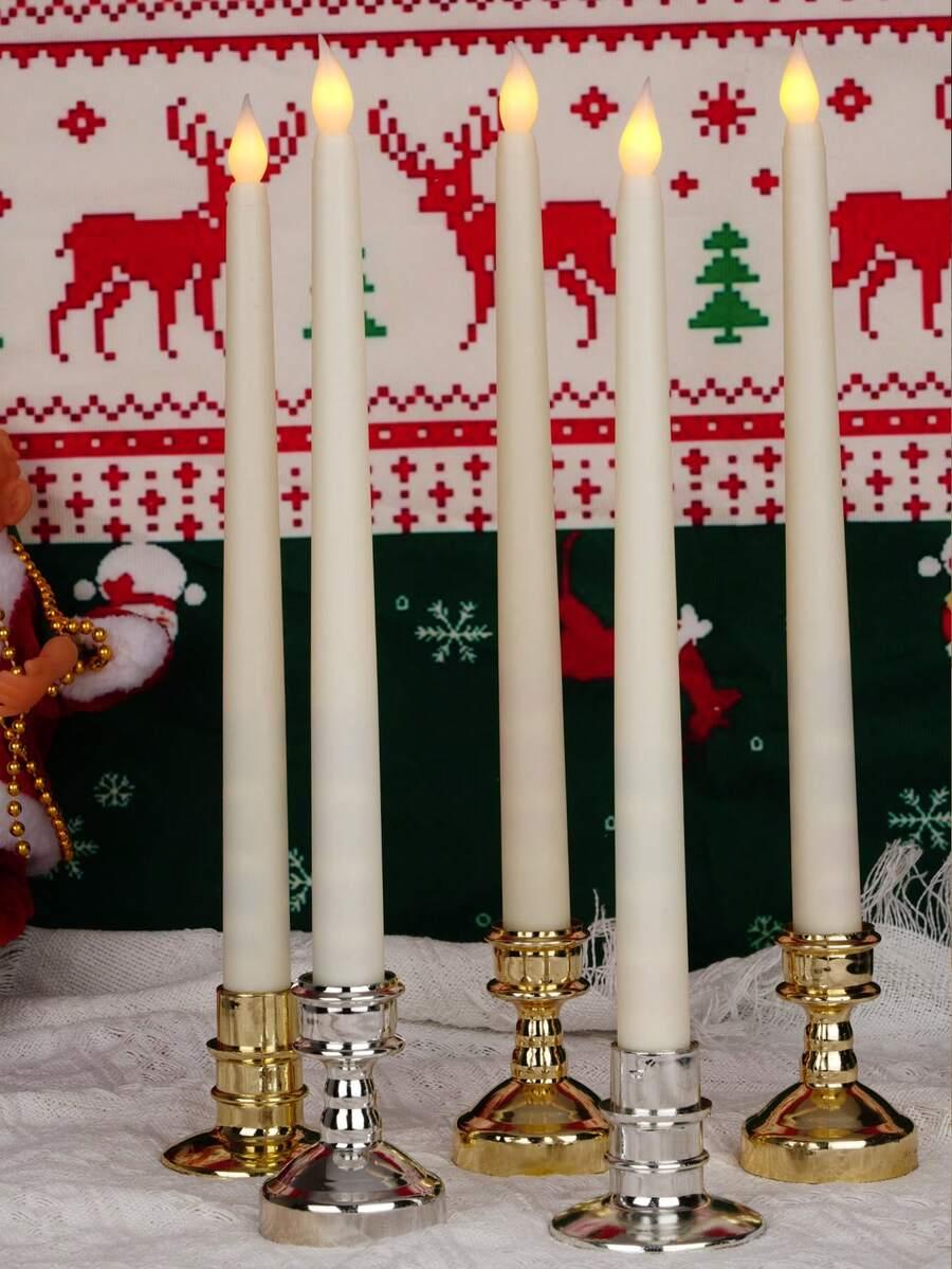 BIAŁE ŚWIECE LED 3-PACK