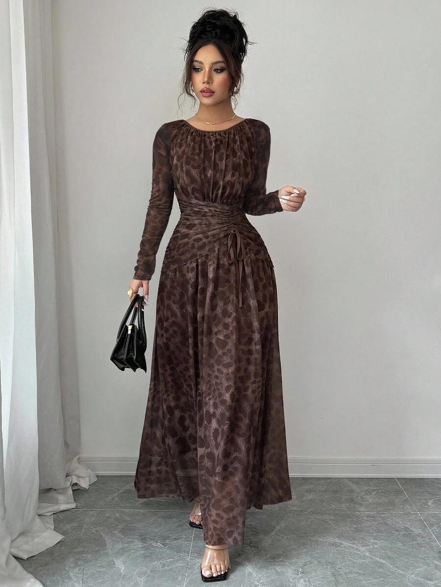MAXI SUKIENKA ANIMAL PRINT MARSZCZENIE