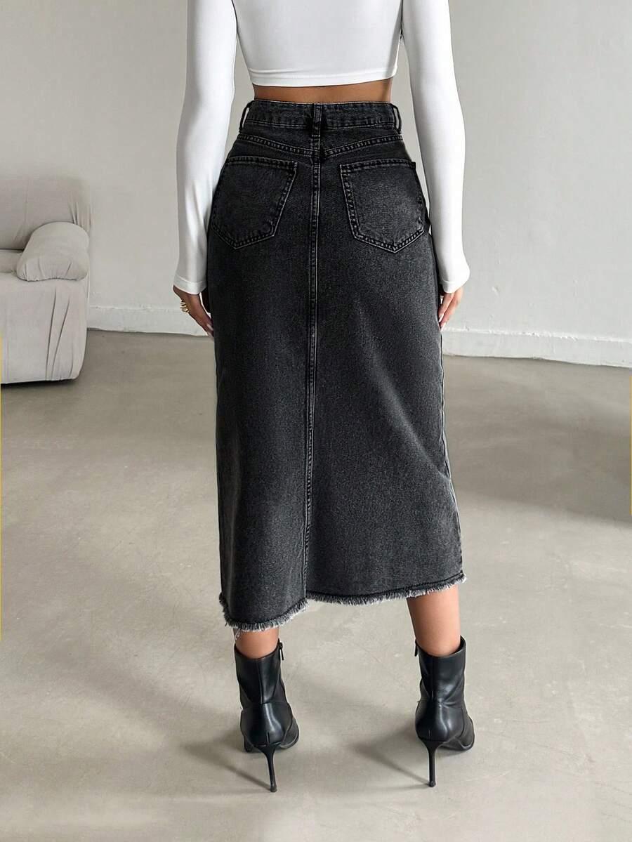 MIDI SPÓDNICA JEANS