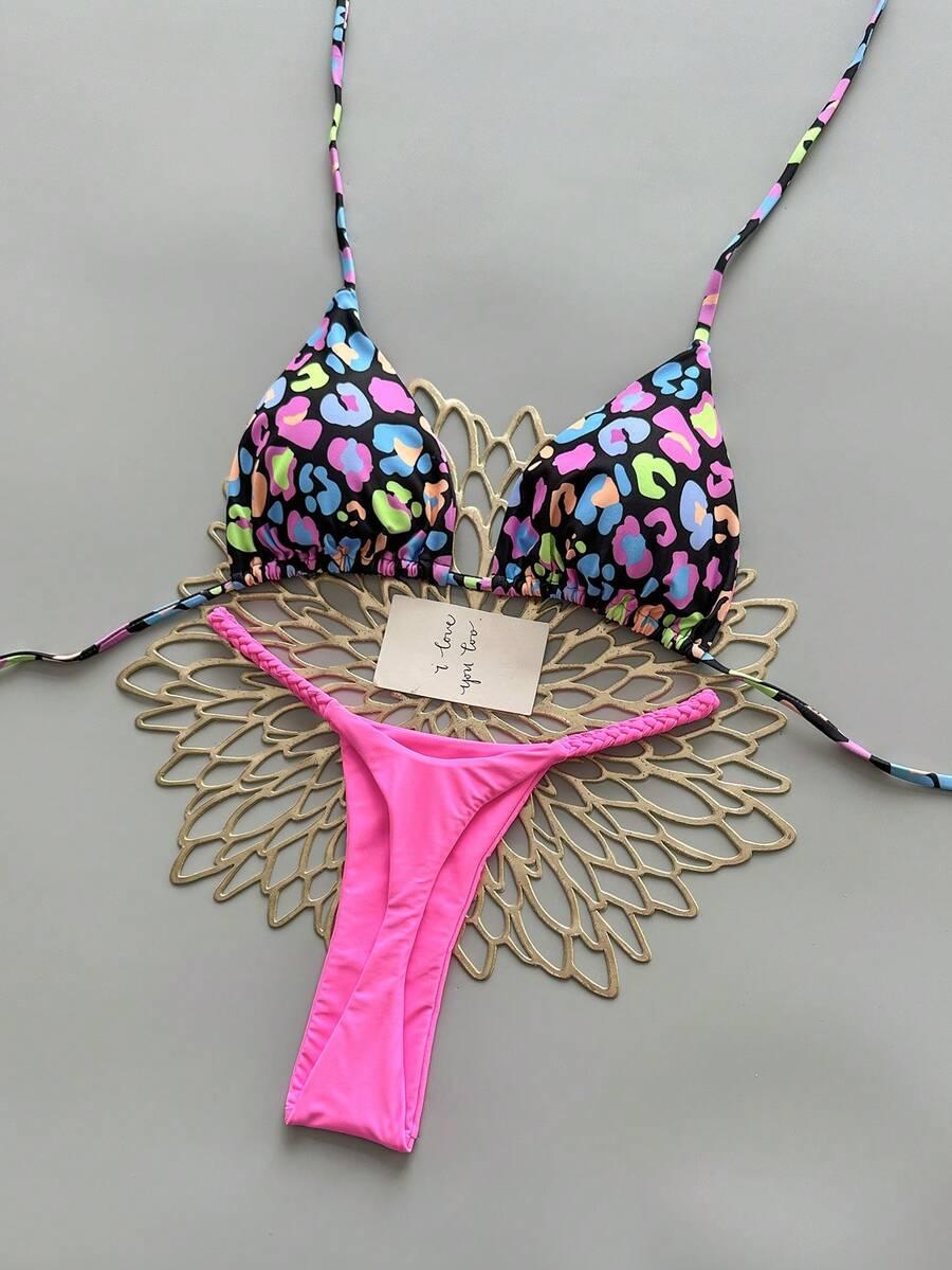 DWUCZĘŚCIOWY STRÓJ KĄPIELOWY ANIMAL PRINT