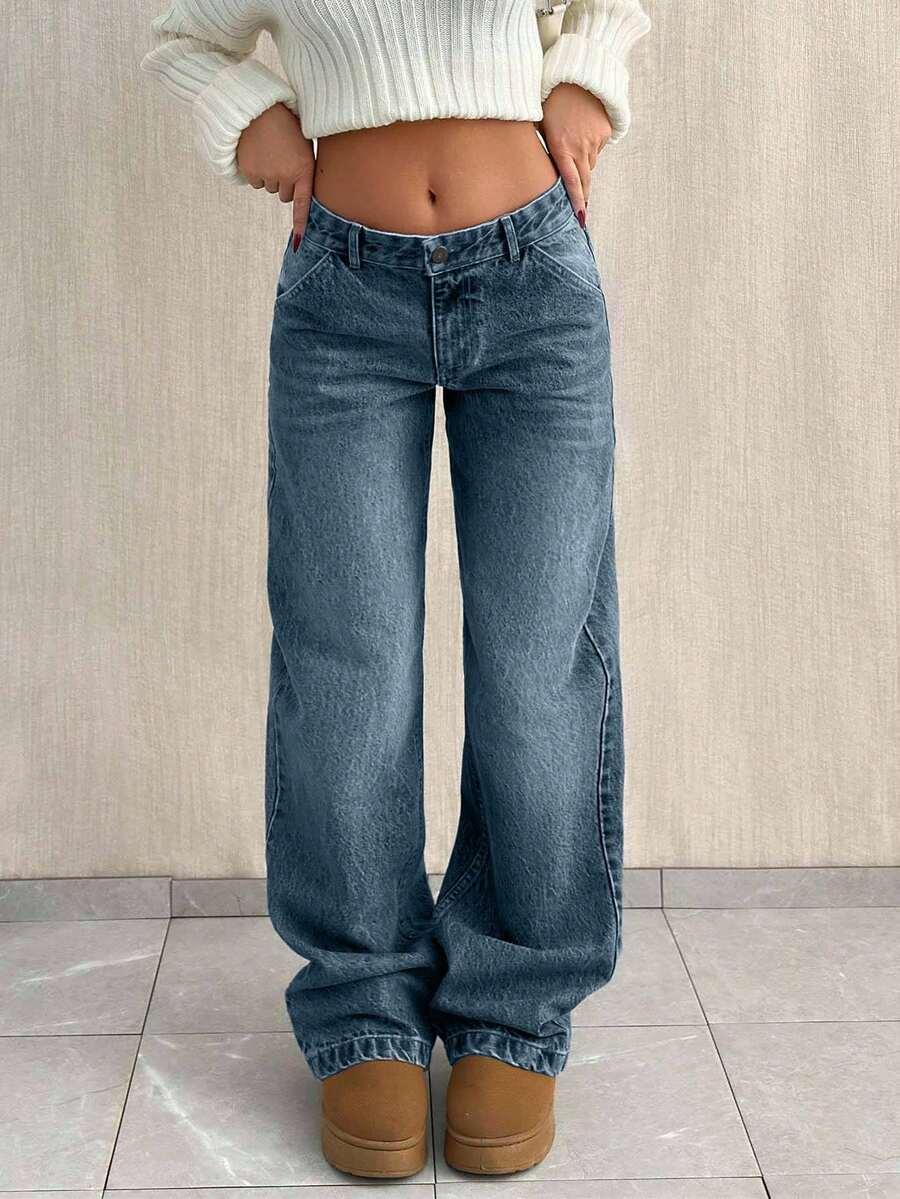 NIEBIESKIE SPODNIE JEANS 