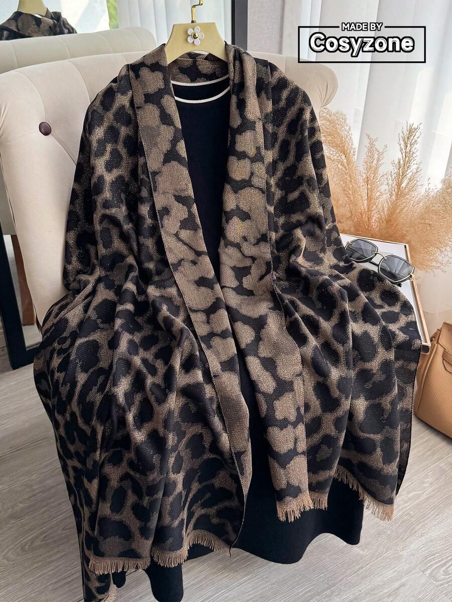 szalik animal print połysk