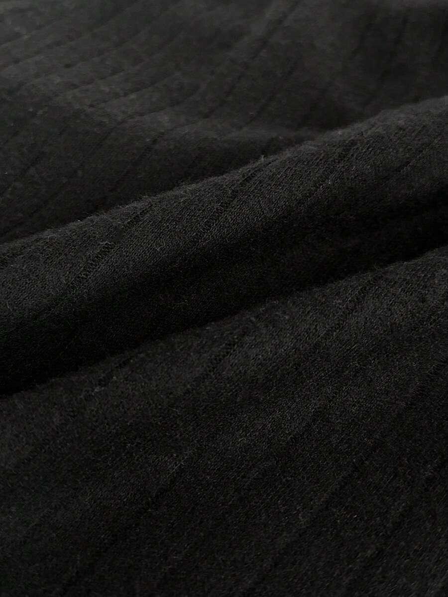 czarny komplet bluzka legginsy 