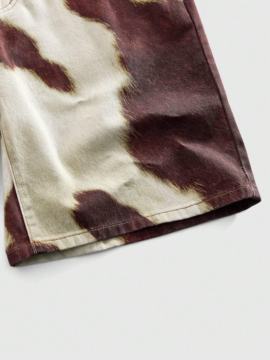 spodenki jeans animal print