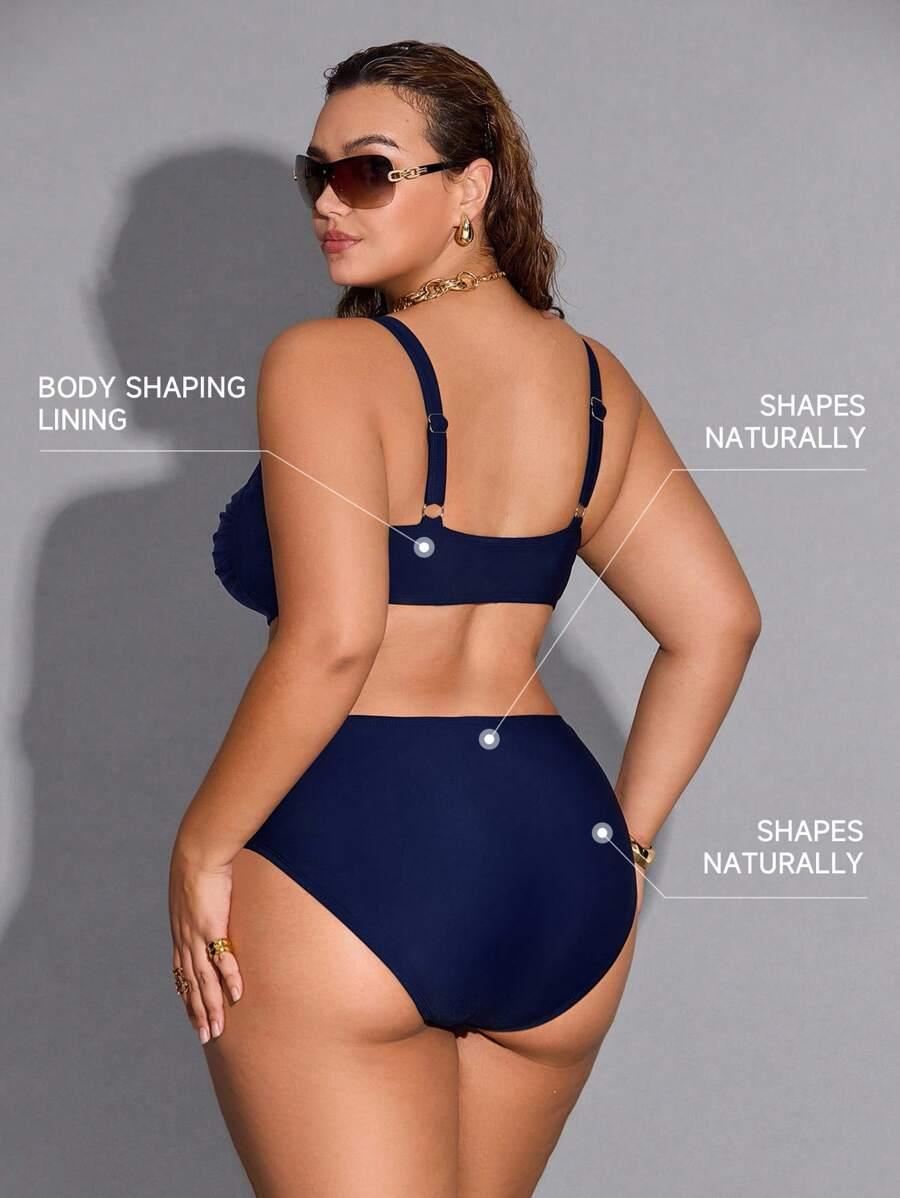 granatowy komplet bikini 