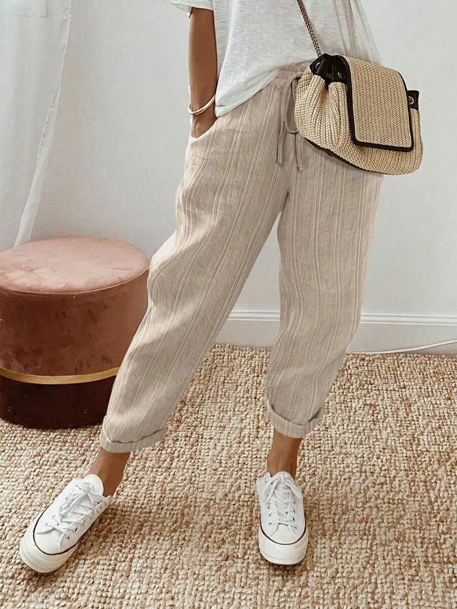  spodnie wysoki stan casual
