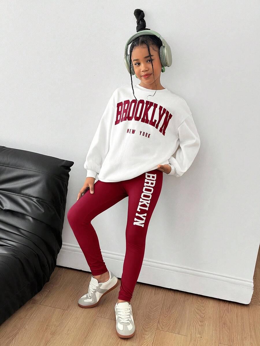 BLUZA LEGGINSY KOMPLET nadruk