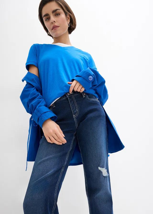 SPODNIE JEANS PRZETARCIA