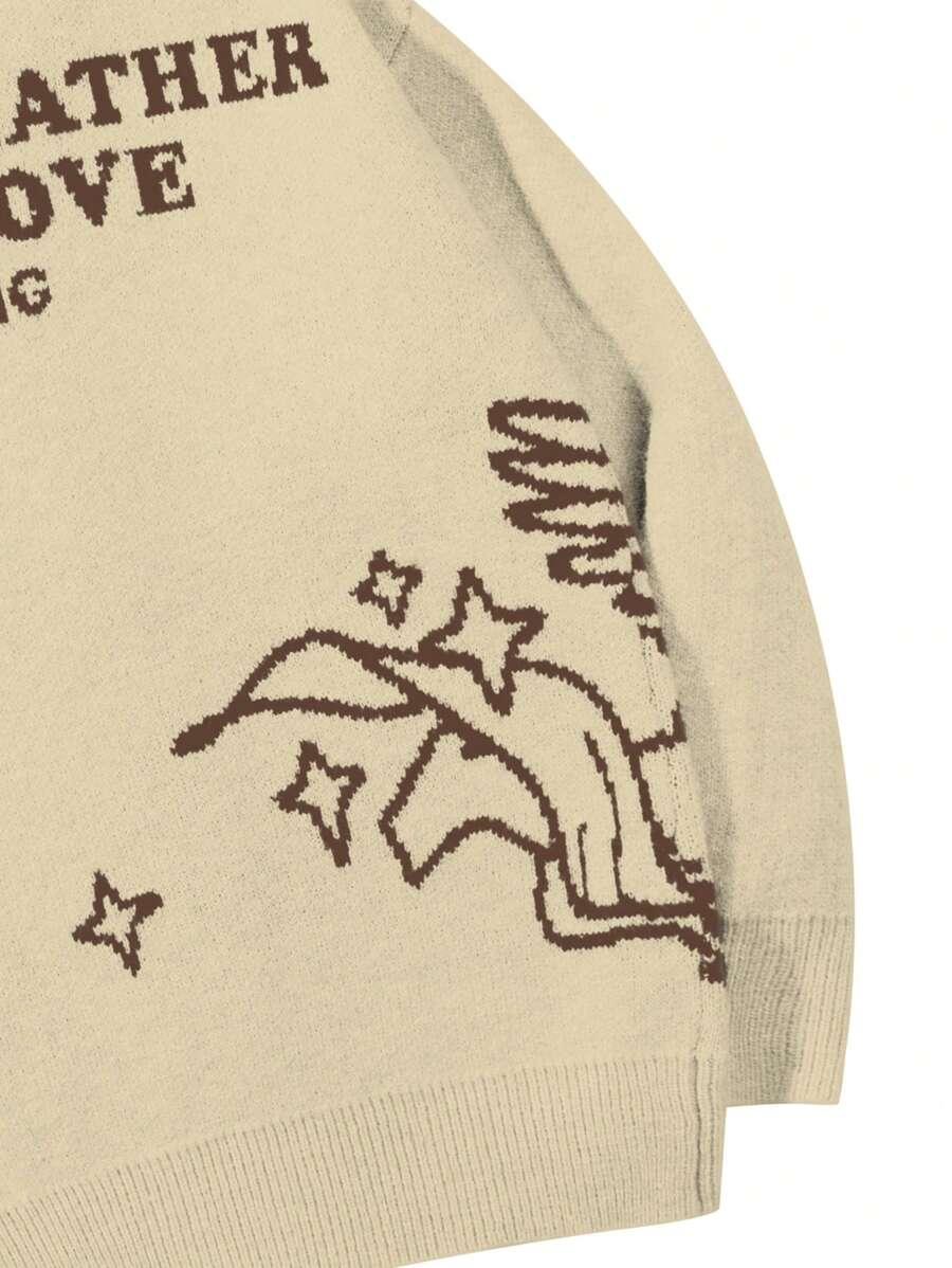 beżowy sweter wzór