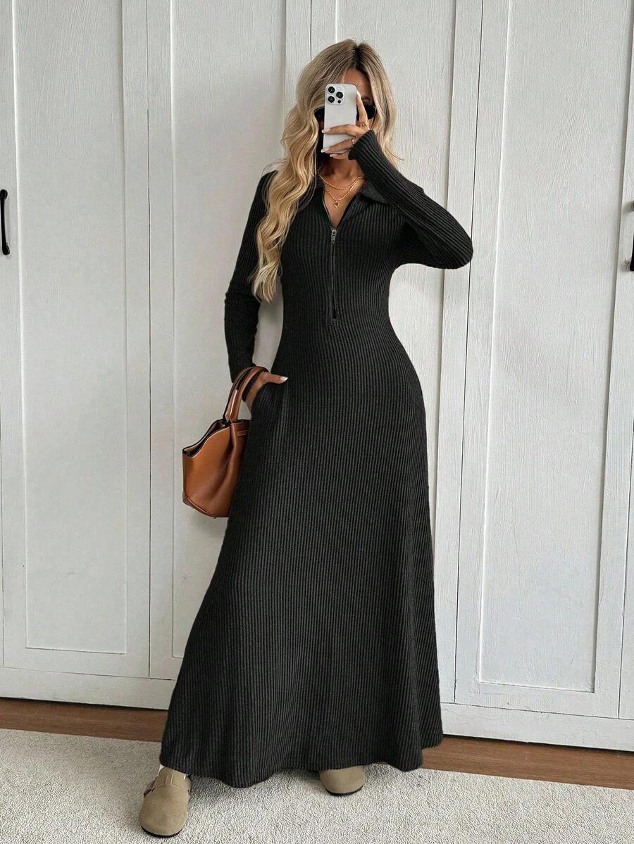 czarna maxi sukienka 