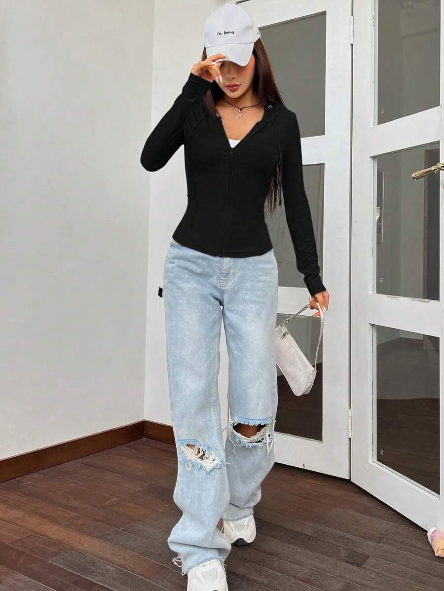 czarna bluza zamek
