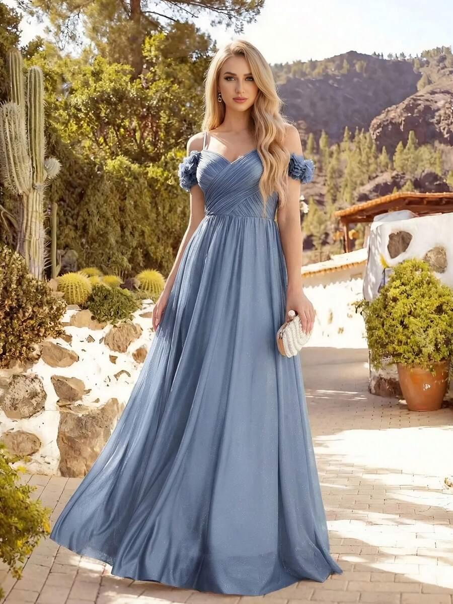 NIEBIESKA MAXI SUKIENKA