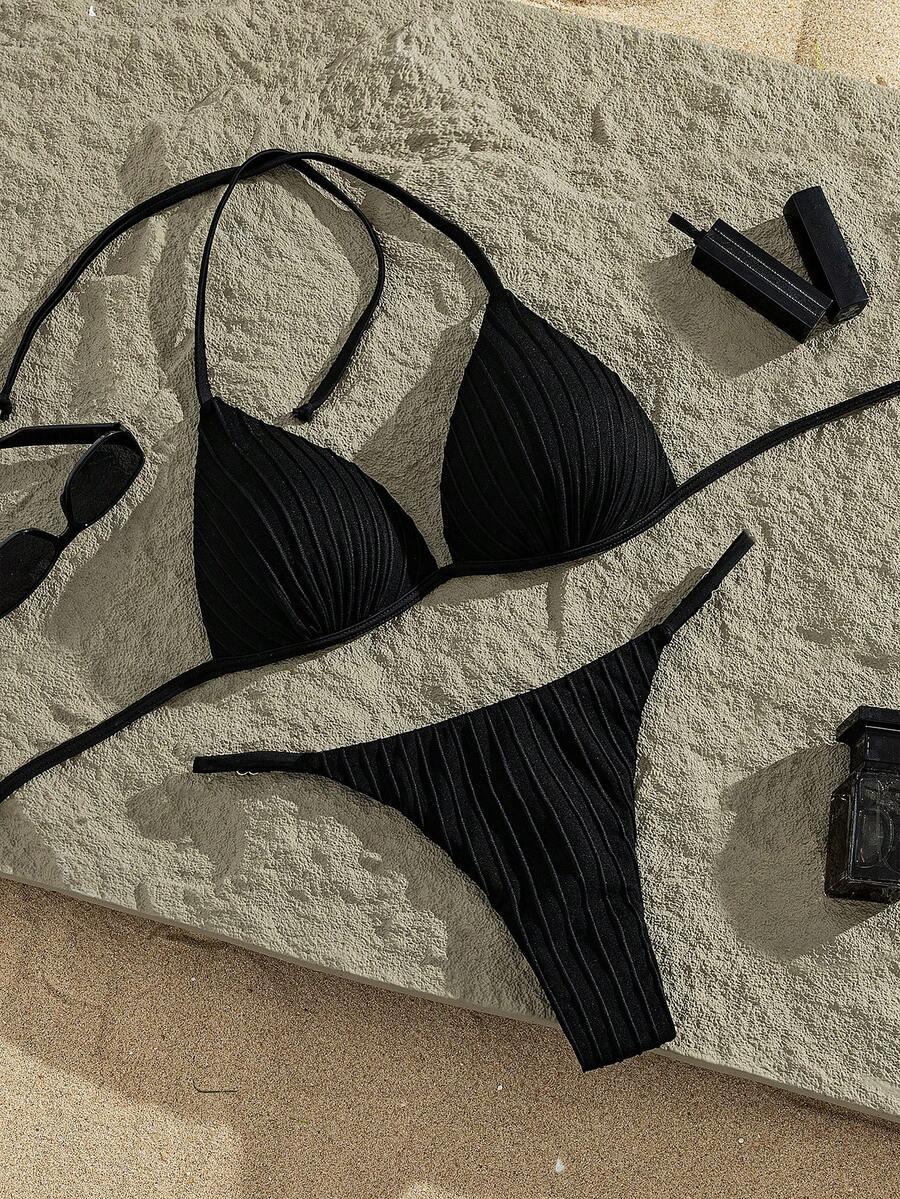 CZARNY DÓŁ OD BIKINI STRINGI
