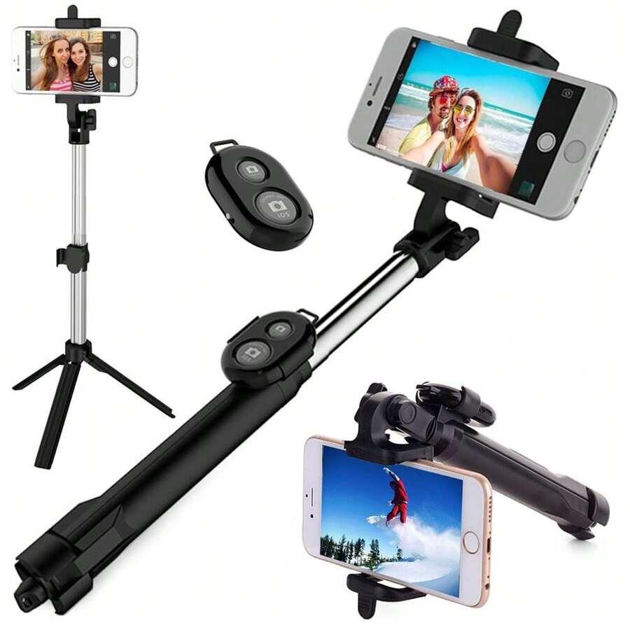 czarny SELFIE stick ZE STATYWEM