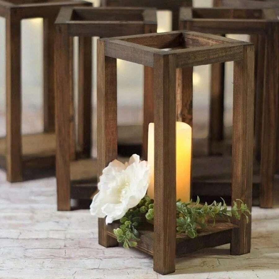 drewniany lampion 3-pack