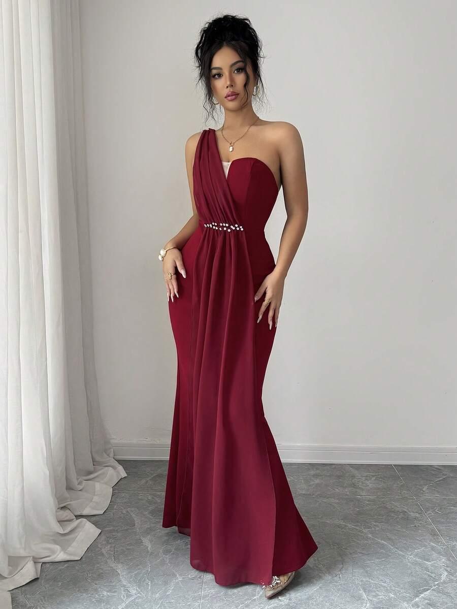 czerwona maxi sukienka