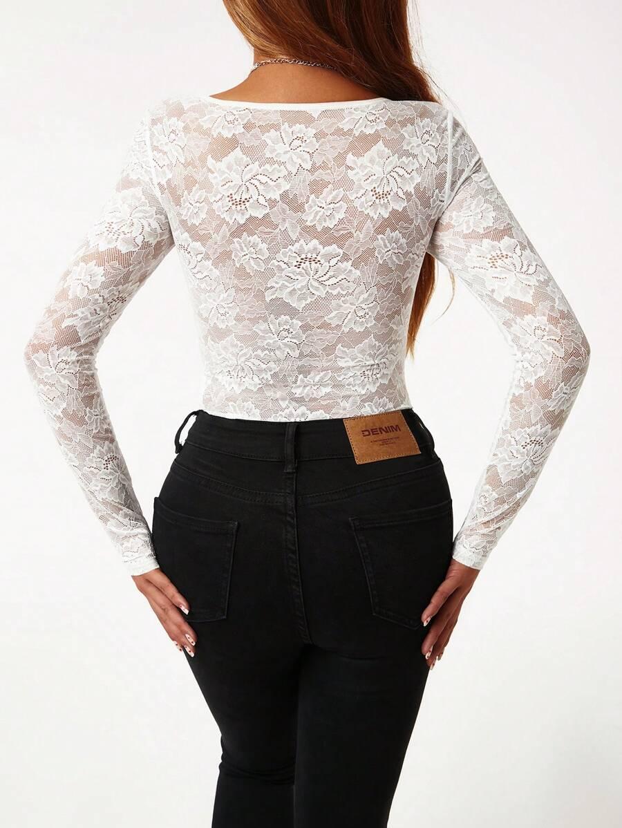BIAŁE KORONKOWE BODY