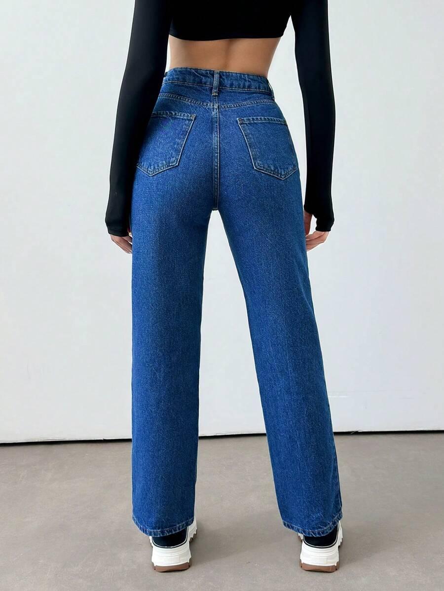 PROSTE niebieskie SPODNIE JEANS