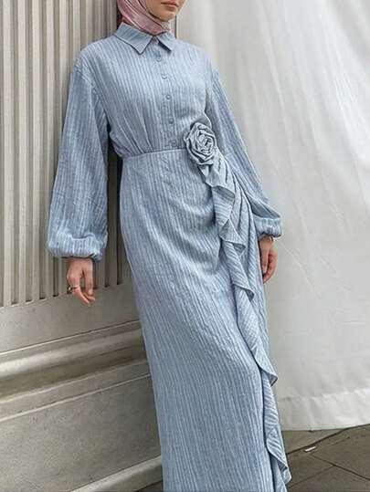 niebieska maxi sukienka
