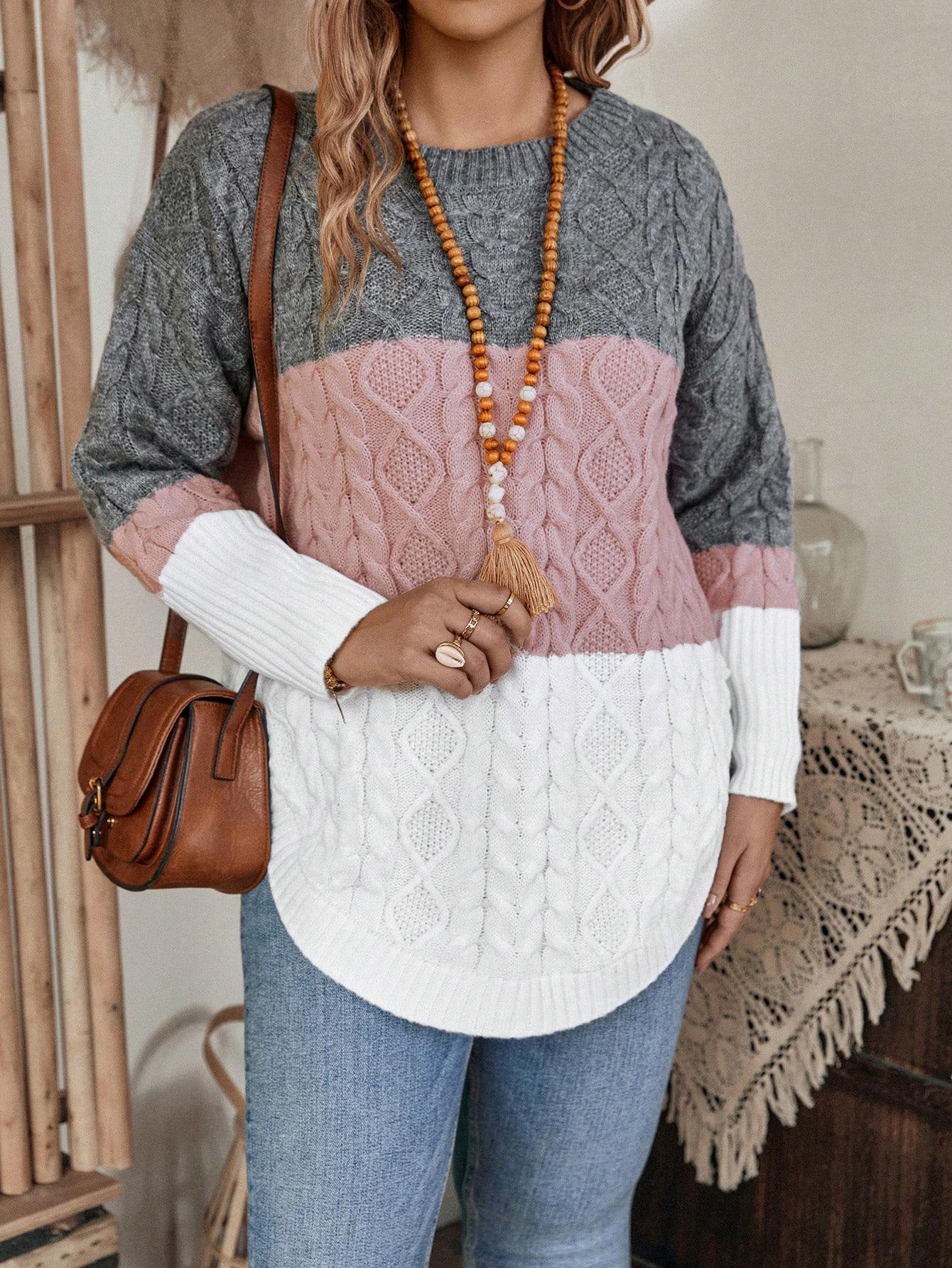 sweter w paski