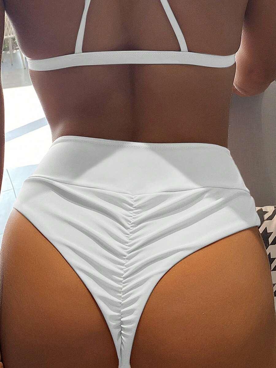 biały dół od bikini